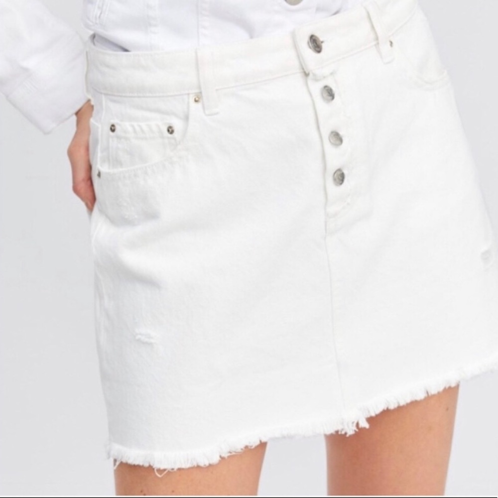 Zara White denim skirt
